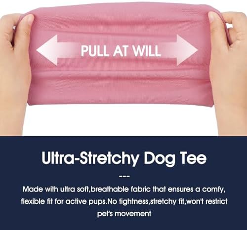 IECOii 2 Pack Dog Surgery Recovery Shirt Sleeveless Lightweight Dog Tshirt