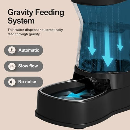 Automatic Dog Water Dispenser, Stainless Steel Bowls Feeder, 100% BPA-Free