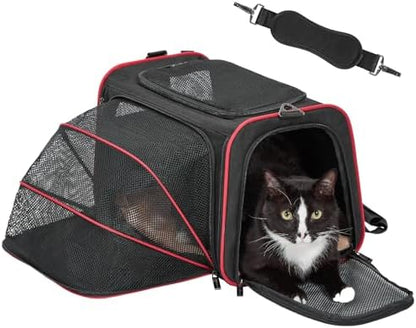 Petsfit Medium Expandable Cat Carrier for Air Travel, Up to 13 lb