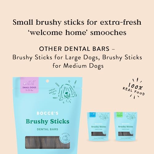 Bocce's Bakery Brushy Sticks Dog Dental Treats, Small Breeds (13 oz)