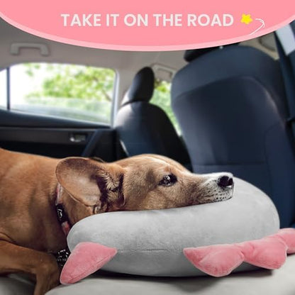 HiPetpy Dog Pillow-Soft Neck Pillows for Dogs, Washable Dog Calming Pillow