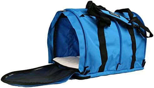 SturdiBag XL Pet Travel Carrier: Flexible Height for Cat and Dog Soft Sided with Safety Clips and Seatbelt Straps | Blue Jay, 20" x 16" x 12" (PN: SB3-BJ)