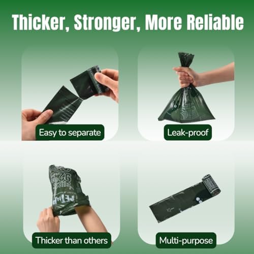 Pet N Pet Dog Poop Bags Rolls, 180 Count, Unscented Leak Proof Thick Waste