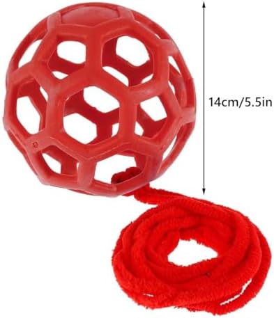 Horse Treat Ball,Goat Feeder Hanging Feeding Toy Horse Treat Hay Feeder Toy, for Horse Goat Sheep Relieve Stress (Red)