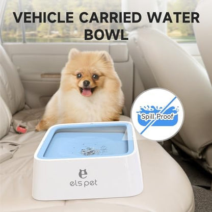 ELS PET Dog Water Bowl 2L, No Spill, Activated Carbon Filter for Dog & Cat
