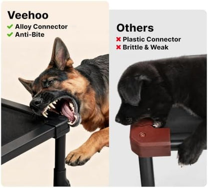 Veehoo Elevated Dog Bed Small, Chew Proof Dog Bed Pre-Assembled, 24" x 17"