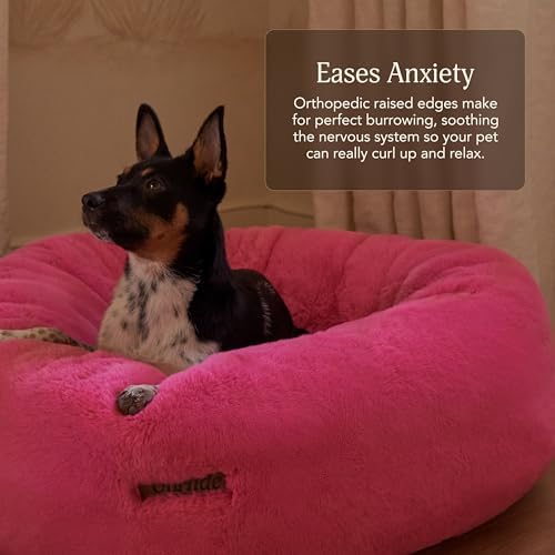 UnHide Floof Pet Bed, Extra Soft Dog Bed with Removable Faux Fur Cover