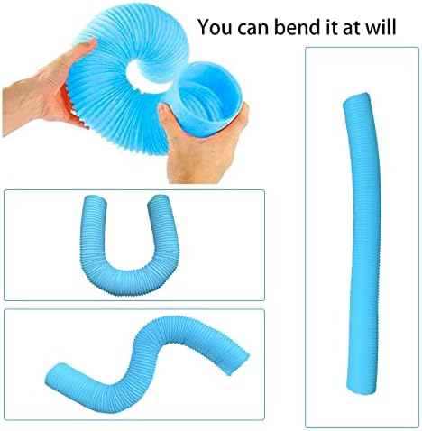 Plastic Hamster Tunnels,Small Animal Tubes,Foldable Exercising Training Ferrets Fun Tunnel Hamsters Hideout Tube 15 Pcs Pet Chew Toys for Guinea Pigs Chinchillas Rats Gerbils (Blue)