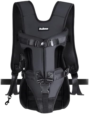PetBonus Dog Front Carrier Backpacks, Legs Out Easy-fit Puppy Chest Carrier