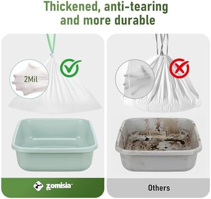 ZOMISIA Cat Litter Box Liners Large - 40 Count 37" x 18" Jumbo Litter Bags