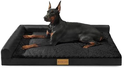 Patas Lague Orthopedic Large Dog Bed Washable Pet Sofa Bed 42''X28''Black