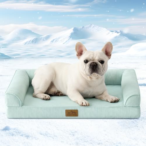 COZY KISS Cooling Dog Bed for Small Dogs, 30" Orthopedic Pet Sofa