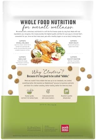 The Honest Kitchen Whole Food Clusters Grain Free Chicken Dry Dog Food, 5 lb Bag