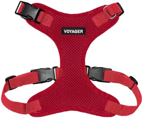 Voyager Step-in Lock Dog Harness - Red, Medium