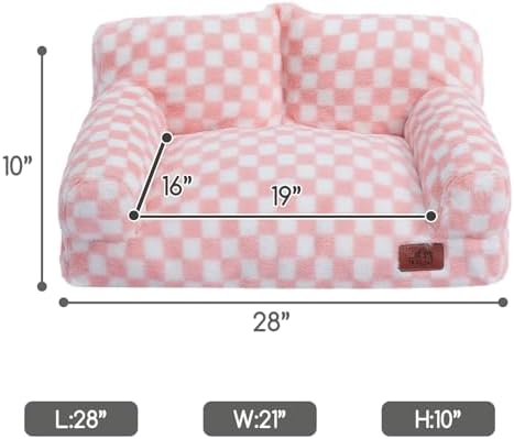 Hollypet Small Dog Large Cat Bed Puppy Couch Beds for Pets up to 25 lbs