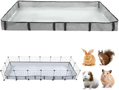DZWLKJ Guinea Pig Cage Liner Tarp Bottom Waterproof and Washable Base Also for Rabbits, Bunny, Chinchesillas, Hedgehog, Ferrets and Other Small Animals(24x72 inches)