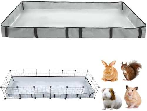 DZWLKJ Guinea Pig Cage Liner Tarp Bottom Waterproof and Washable Base Also for Rabbits, Bunny, Chinchesillas, Hedgehog, Ferrets and Other Small Animals(24x72 inches)
