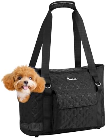 Pawaboo Dog Purse Carrier for Small Dogs with Pocket,Up to 11Lbs