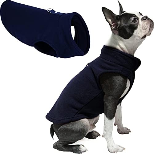 Gooby Fleece Vest Dog Sweater, Navy, Large