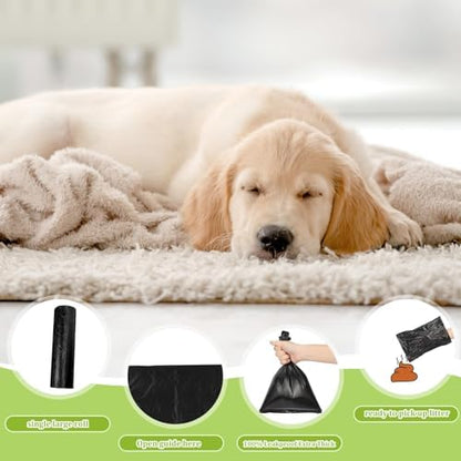 Sherr Dog Poop Bags, 10 Rolls of 200, 2000 Counts, Black