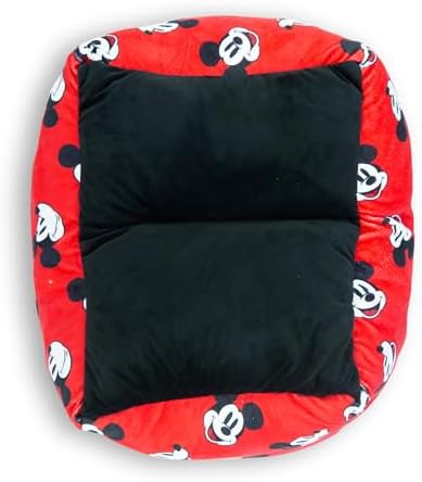 Disney Dog Bed, Mickey Mouse Expressions Scattered Red, Cuddler
