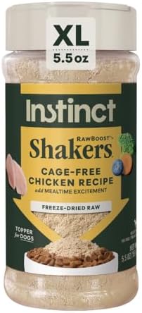 Instinct Freeze Dried Shakers, Dog Food Topper, Chicken, 5.5 oz.