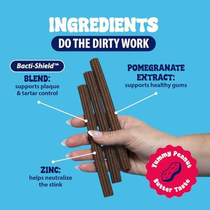 Dental Fresh Dental Treat Sticks for Large Dogs Brush Free Chews, 15 Ct