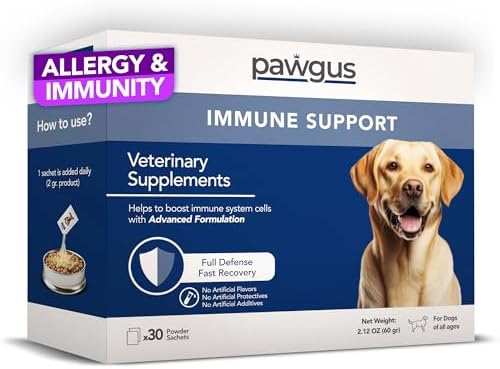 Immune Health Support for Dogs Canine 30 Sachets - Yeast Production Support, Dog Allergy Itch Relief, Skin Allergy Relief, Seasonal Allergy, Daily Vitamins, Fast Recovery -
