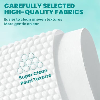 MEDUWEDU Ear Cleaner Finger Wipes 60 Counts, Dog Ear Cleaner, Grooming Kit Care for Dogs and Cats, Soft & Easy Otic Cleaning Pads, Remove Wax, Dirt & Stop Smelly, Itchy, Non-Irritating, Coconut Scent