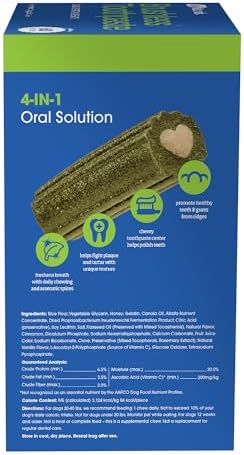 Ark Naturals Brushless Toothpaste Dog Dental Chews - Medium Breeds (60 ct)