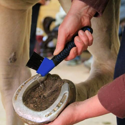 BOTH WINNERS Horse Hoof Pick Brush with Soft Touch Handle (Royal Blue)