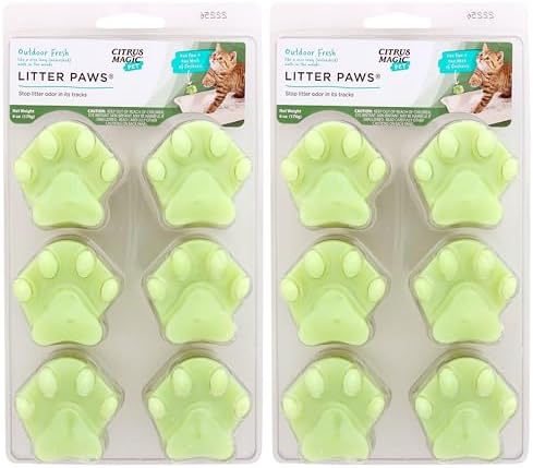 Citrus Magic Pet Odor Eliminator Litter Paws, Outdoor Fresh, 2 Pack