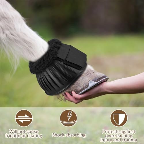 Abbylike 1 Pair Fleece Bell Boots for Horses