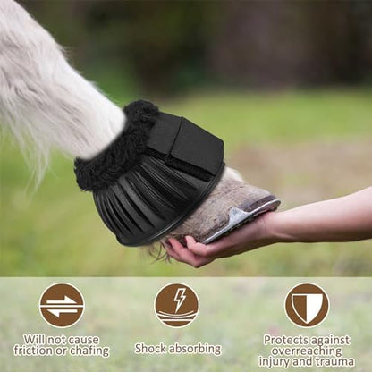 Abbylike 1 Pair Fleece Bell Boots for Horses