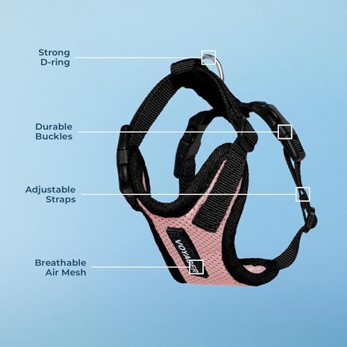 Voyager Step-in Lock Dog Harness - Pink/Black Trim, Medium
