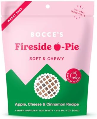 Bocce's Bakery Fireside Apple Pie Flavor Soft & Chewy Dog Treats, 6 oz