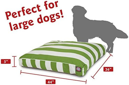 Majestic Pet Rectangular Dog Bed, Large, 44x36x5 in, Washable, Sage Green