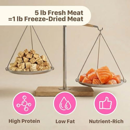 Freeze Dried Salmon Treats for Dogs & Cats, 6 oz