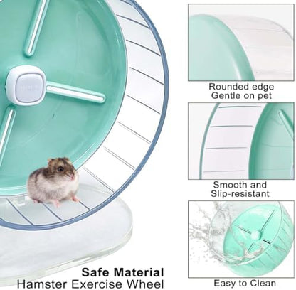 Silent Hamster Wheel,7.87 Inch Quiet Spinner Dwarf Hamster Running Wheel