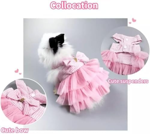 Bunny Dress Rabbit Tutu Skirt Holiday Outfit for Ferret (Red,S)