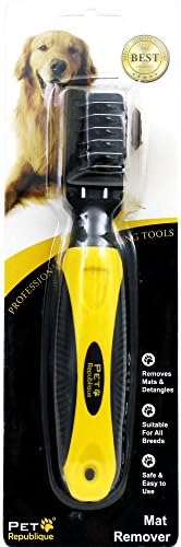 Pet Republique Dematting Tool for Dogs – Matt Splitters for Dogs, Cats, Rabbits, Long Haired Breed Pets – Effective Mat Remover, De-Matting Comb, or Dematter - Rake Super-Sharp Teeth Design