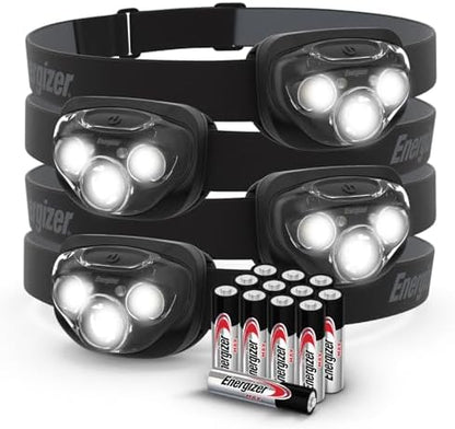 Energizer LED Headlamp PRO (4-Pack), IPX4 Water Resistant Head Light