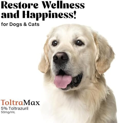 Toltrazuril 5.0% for Horses, Dogs, Cats, 60mL/2 Ounce, for Non-Food Chain Animals, Peanut Butter