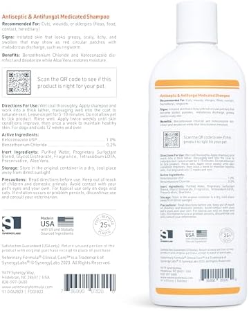 Veterinary Formula Clinical Care Antiseptic + Antiparasitic Shampoo, 2-Pack