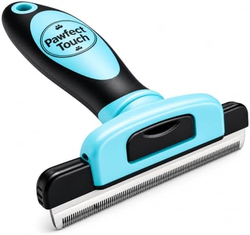 Dog Deshedding Brush – Removes Loose Undercoat & Reduces Shedding – Gentle Stainless Steel Grooming Tool for Dogs & Cats, Short and Medium Hair