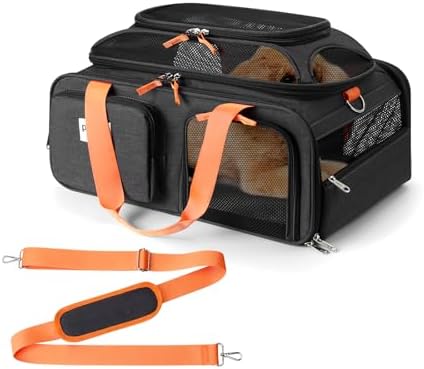 pidipiti 19x13x9 top Expandable pet Carrier, for Small Dog/cat up to 10 lbs
