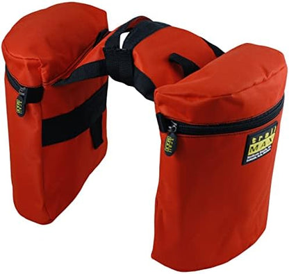 TrailMax Horse Horn Bags for Trail Riding – Medium & Large Western Saddle Horn Bags for Horses & Mules, Insulated Trail Gear with Secure Fit & Grab-and-Go Liners, Large, Orange