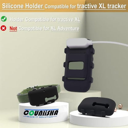 Silicone Holder Compatible for Tractive XL GPS Dog Tracker (Black,1 Pack)