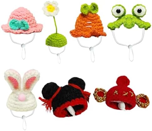 Small Animal Mini Hand Knitted Pet Hat Cute Tiny Hamster Hat For Parrot Snake Guinea Pigs Rabbit Head Cover Costume Hamster Hat For Really Hamster Hamster Hat Tiny Hamster Hat Hamster Hat For Really