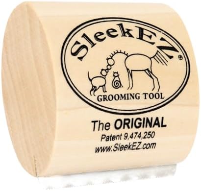 SleekEZ Cat Brush for Shedding - Deshedding Brush for Cats - Patented Grooming Tool for Removing Loose Fur, Undercoat & Hair - Made in USA - Works on Short, Medium & Long Coats